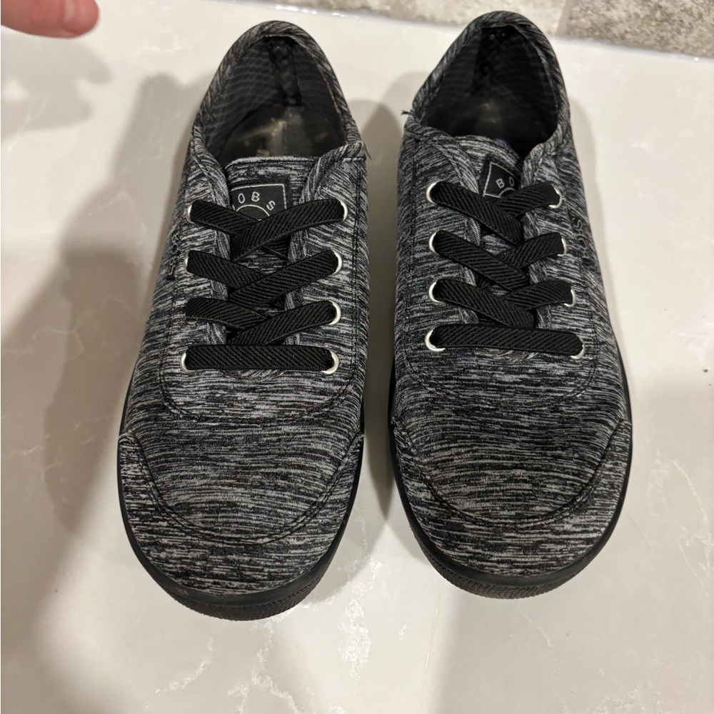 Skechers BOBS Memory Foam Sneakers – Black/Gray Knit – Women’s 6.5 - Picture 10 of 11